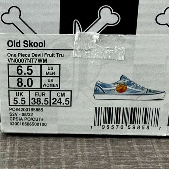 Vans x One Piece Devil Fruit Tru Old Skool shoes. New. - Picture 2 of 10